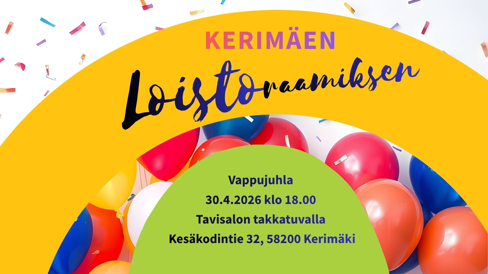 Kerimäen Loiston raamis to 30.4. klo 18