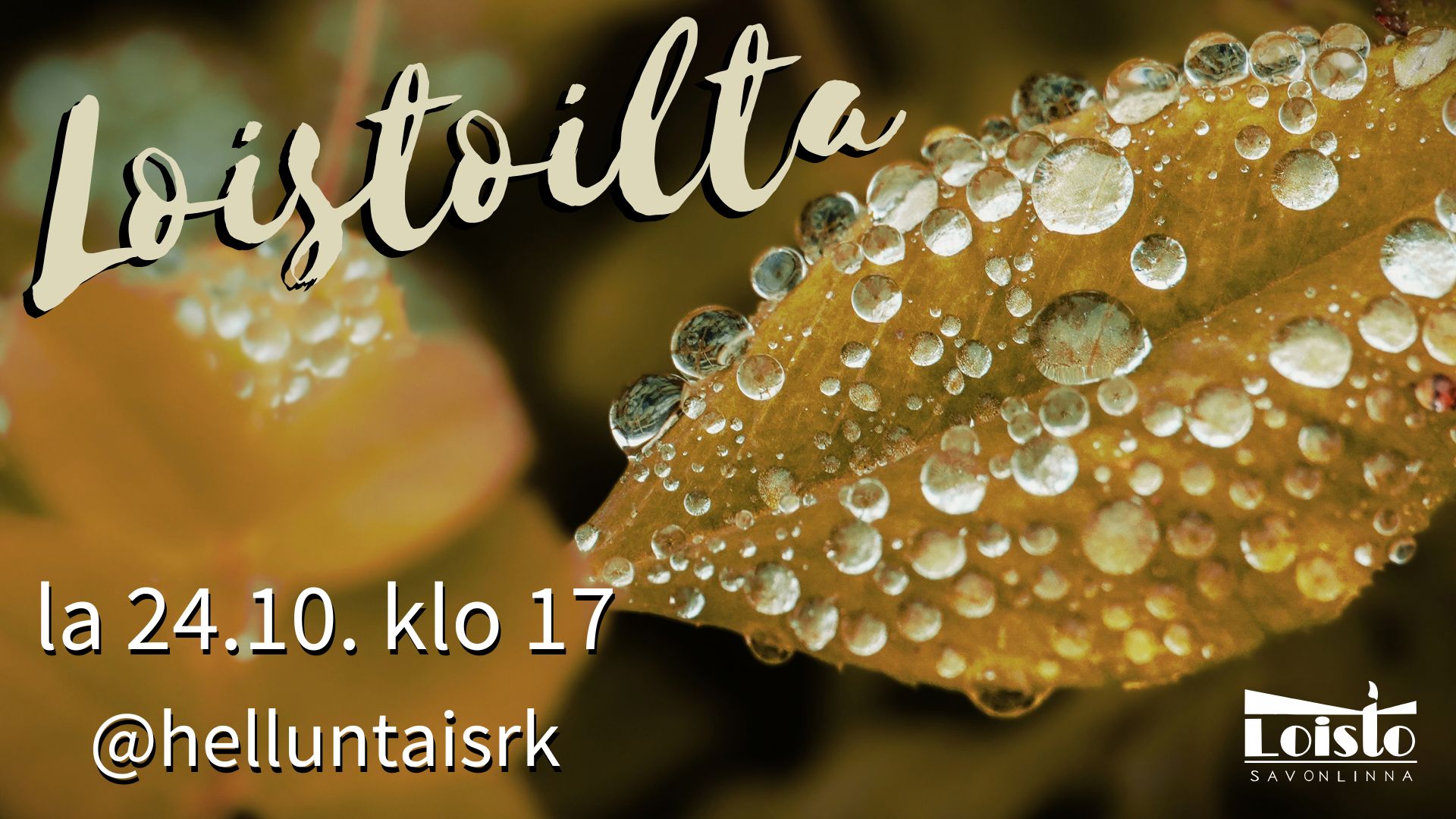 LOISTOILTA la 24.10. klo 17